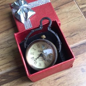 Glass ball pendant watch necklace